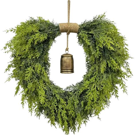 Guirlande De Noël Artificielle - Branches De Pinaster Faux - 60 Cm - Vert - Pour Porte Intérieure Extérieure - 1 Pièce (1/5)