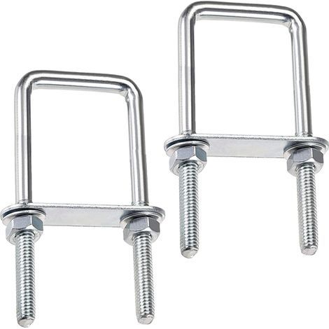 Boulon en U M8 60x120mm – Acier inoxydable 304 – Fixation pour tuyaux et pièces mécaniques – Installation rapide sans outil (1/5)