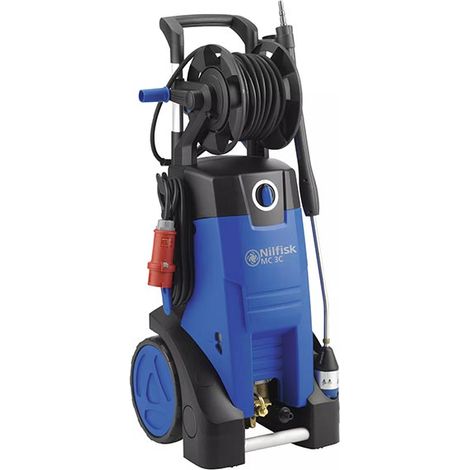 Nilfisk – Nettoyeur haute pression électrique 3kW – Pression 150 bars – Débit max 540 l/h – Lance inox 4 en 1 – Enrouleur de flexible 15 m – 107146524
