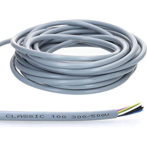 10 mètres Lapp 00100014 Ölflex Classic 100 câble de commande 3x0,5 mm² avec conducteur de protection vert-jaune 3G0,5 mm² I câble 3 fils I câble PVC à code couleur 3 fils