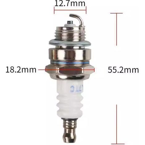 Satz mit 4 Universal-Zündkerzen für Kettensägen und Freischneider – 2-Takt-Zündkerzen, kompatibel mit Verbrennungsmotoren-x