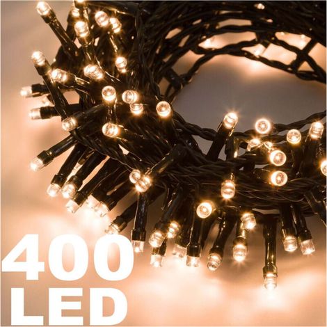 YMYNY Lichterkette mit 400 warmweißen LEDs, Glühwürmchen, mit Controller und 8 Funktionen für den Innenbereich