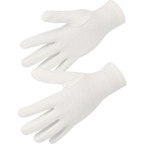 Gants de manutention 100% coton pour manipulations fines sans traces de doigts SINGER SAFETY (Lot de 10) Blanc 9 (1/3)