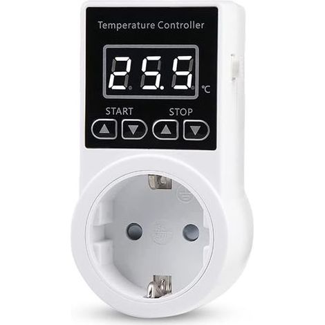 Prise de thermostat numérique étanche – Contrôleur de température 10A 100-240V – Précision ±1% pour serres et incubateurs (1/5)