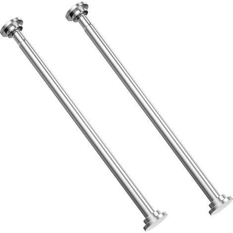 Barre télescopique extensible en acier inoxydable 65-100cm – Fixation par pression sans perçage – Antidérapante et imperméable pour salle de bain et penderie