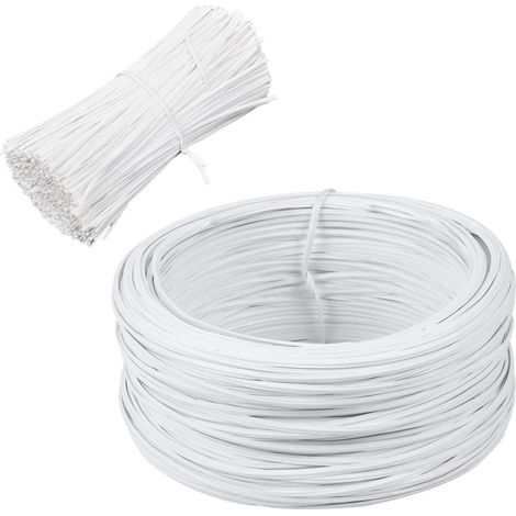 Fil de Fer à Ligaturer PVC Blanc pour Plantes et Loisirs Créatifs (1/5)