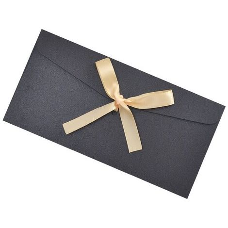Set mit 10 rustikalen, farbenfrohen Umschlägen mit eleganten Seidenschleifen für Hochzeitseinladungen, Geburtstagskarten, Partyankündigungen und (1/5)