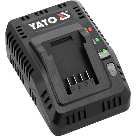 YATO, modelo YT-828498, Cargador rápido, ideal para baterías de herramientas eléctricas, 18V 2.2A, carga eficiente y segura, compatible con toda la línea YATO 18V