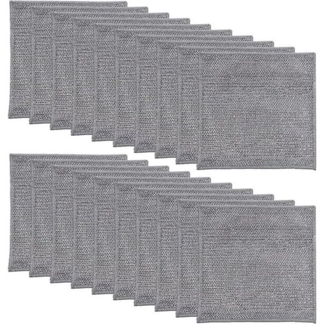 Lot de 20 Chiffons de Nettoyage, Chiffon Microfibre pour Vitres Miroirs Carreaux Carrosserie Ménage Salle de Bain, Chiffons à Vaisselle en Fil de Fer Polyvalents (1/5)