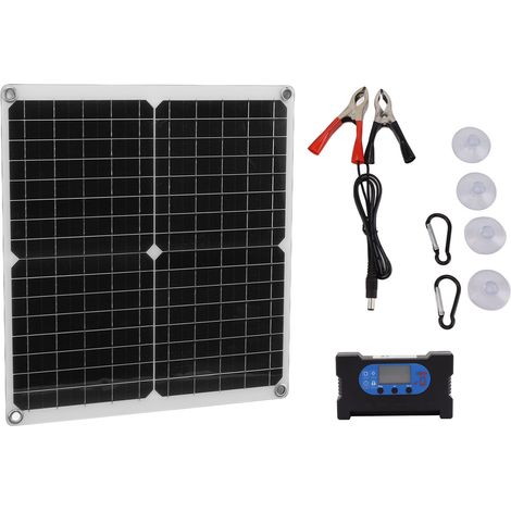 25W 10A Monokristallines Silizium-Solarpanel-Laderegler-Set mit Schnelllade- und batterielosem Ladefunktion für Lampen und Elektrowerkzeuge (1/5)