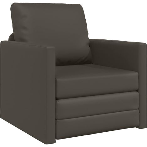 Maison Exclusive - Schlafsofa 60cm Grau Kunstleder