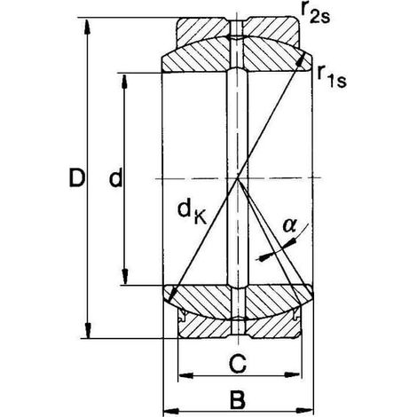 Cuscinetto snodo sferico 40x62x40 mm SKF SKF GEG40ES
