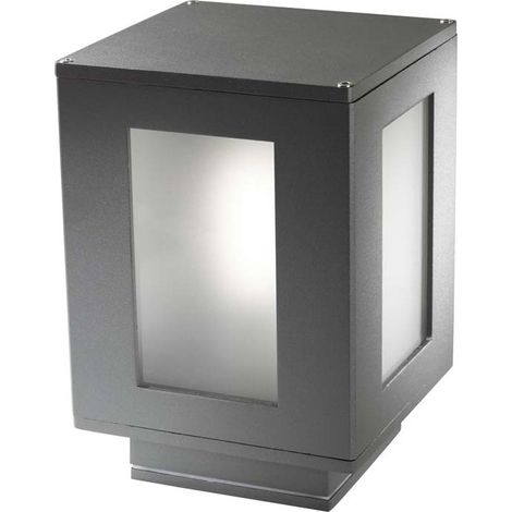 FORLIGHT Balise de Jardin Ip44 Alfil E27 15W Gris Urbain (1/4)