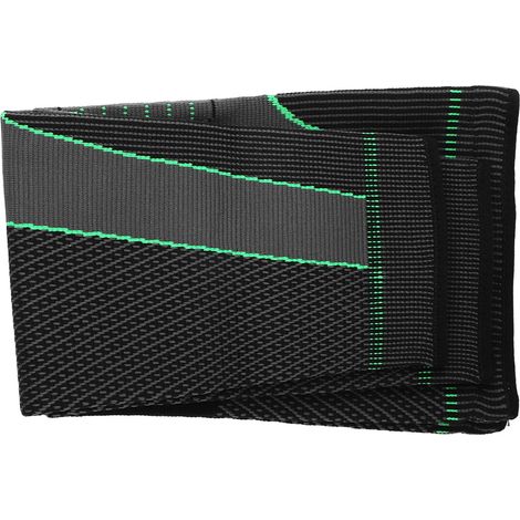 1 Paar dehnbare Sport-Knieschoner aus atmungsaktivem Mesh, Wellenmuster, grün, Größe L (46 cm). (1/5)