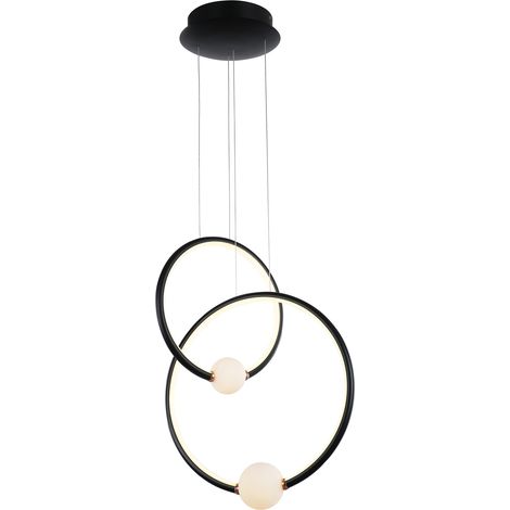 Lampada a sospensione a LED Losanna nera in alluminio italux PND-20112035-2B-BL