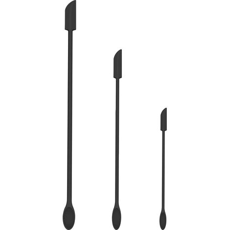 Spatule Mini - Silicone Alimentaire Flexible - 2 Embouts Par Spatule - Pour Bocaux et Produits Cosmétiques - Lot de 3 (1/5)