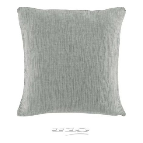 Lot de 2 Coussins en Gaze de coton Gris 40 x 40 cm. (1/4)