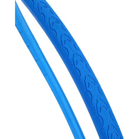 Pneus pleins tubeless 700 x 23C pour vélo de route à pignon fixe, bleus. (1/5)