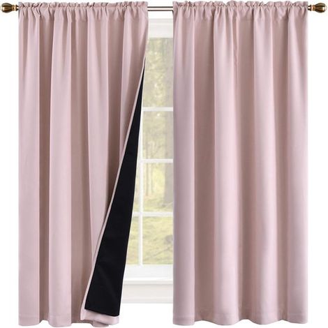 Tende a rullo oscuranti，adatte per camere da letto e camerette (132 cm di larghezza x 241 cm di lunghezza，rosa，confezione da 2) (1/5)