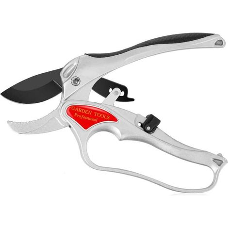 Sécateur Jardin - Anti Glissement poignees, mécanisme de déverrouillage, sécateur Bypass, revêtement antiadhésif - Ciseaux de Jardin Sharp Hand Pruners (1/5)