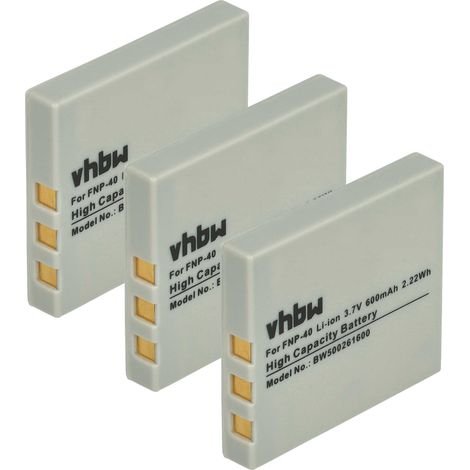 vhbw 3x Akku Ersatz für Rollei RA-100 für Kamera (500 mAh, 3,6 V, Li-Ion) (1/5)