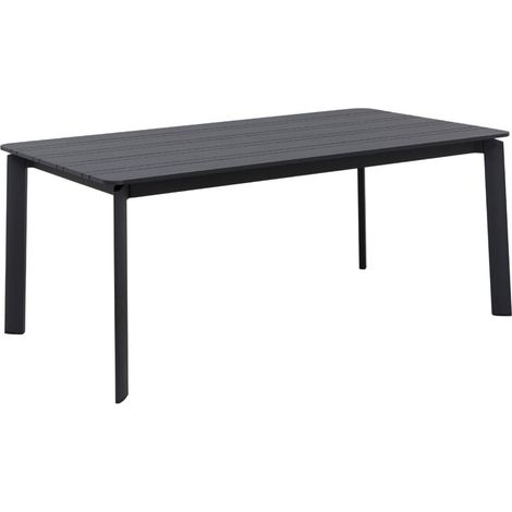 Table de jardin en aluminium gris Kaïa (1/5)