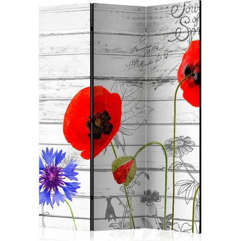 Paravent 3 Volets "Wildflowers" 135x172cm (1/2)