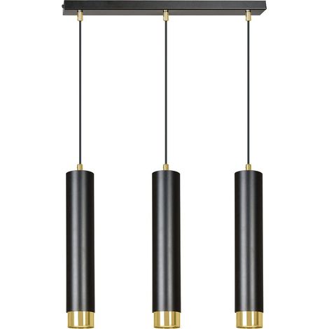 Lampadario Emibig KIBO 3 3xGU10 nero oro regolabile (1/5)