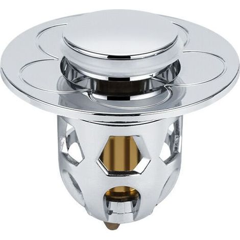 SHINING HOUSEDernière tête de lavabo bouchon étanche universel, drain plaqué rebond noyau, lavabo, piscine, noyau en cuivre, push, buse bouchon étanche 2 packs (1/5)