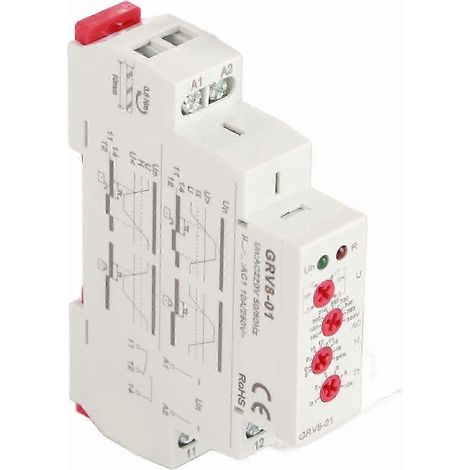Relais de surveillance de tension monophasé GRV801 avec protection contre les surtensions 1 (1/5)