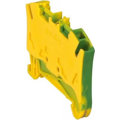 Legrand 037271 - Viking 3 snap spring block - 1 snap/2 conductor - 1 in/1 out - green/yellow - pitch 6