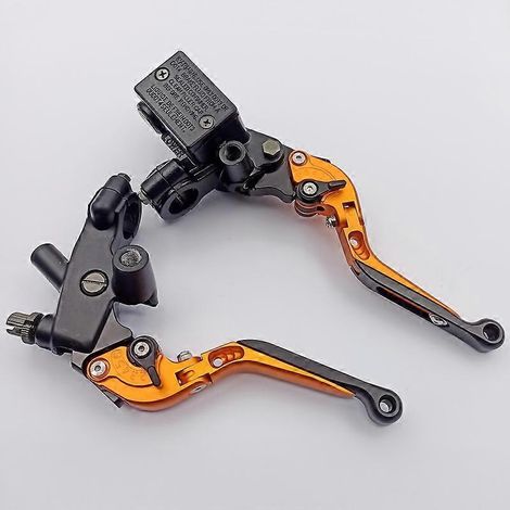 Ensemble de pompe supérieure de frein modifié pour moto Lifan KPR150 en acier argenté (orange) (1/5)