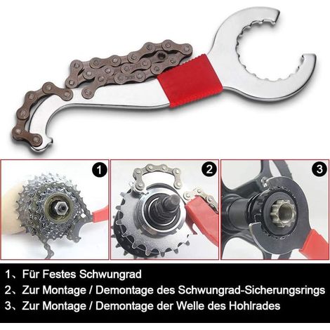 Kit di attrezzi per la riparazione di mountain bike e biciclette, catena, staffa, ruota libera, estrattore per pedivelle, attrezzi per la manutenzione della bicicletta, attrezzo per separare la catena (1/5)