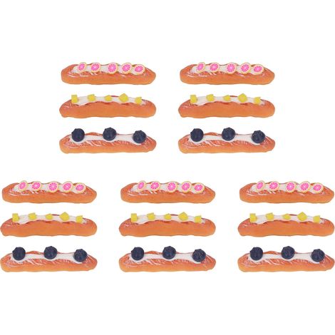 Lot de 15 miches de pain français miniature mignonnes pour maison de poupée, décoration réaliste et accessoire de nourriture (1/5)