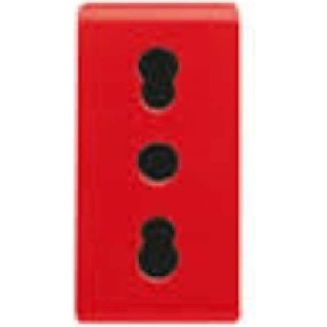 PRISE 2P+T 16A BIV.ST.ITALIEN ROUGE GEWISS GW20295 (1/2)
