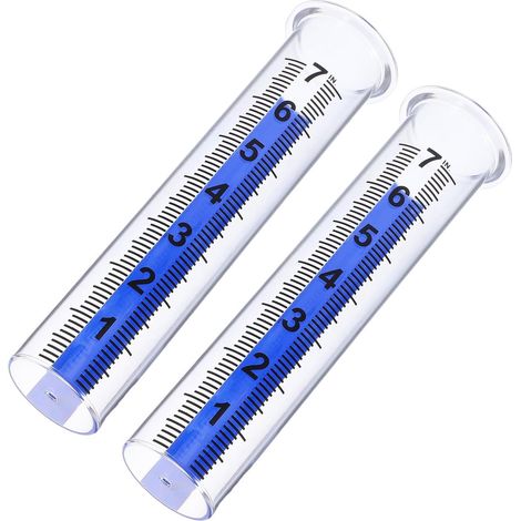 Tubes de rechange pour pluviomètre permettant une mesure précise des précipitations, lot de 2, en plastique léger, portables pour une utilisation au jardin et lors d'activités de plein air comme la ra (1/5)