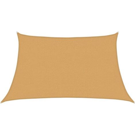 Voile d'ombrage, 160 g/m², trapézoïdale, gris clair, 75 cm x 2 m, polyéthylène haute densité (1/5)