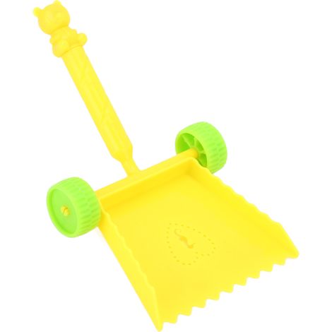 Pelle à sable enfant avec roue coulissante, ABS plastique couleur vive, pour creuser neige et sable, jaune (1/5)