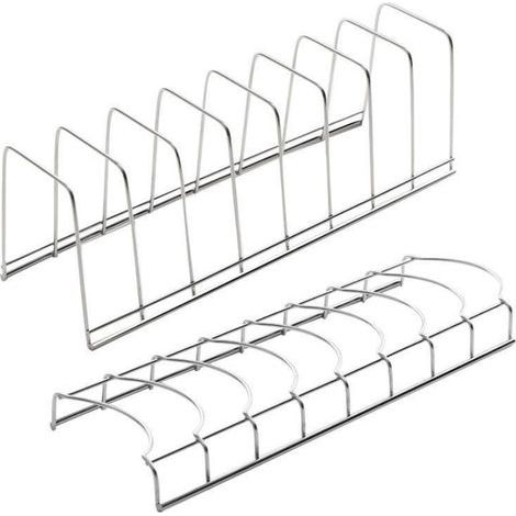 Étagère de drainage en acier inoxydable, organisateur de vaisselle, support de rangement pour évier, panier d'égouttage (pour bols et assiettes) (1/4)