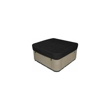 Bâche solaire carrée pour piscine, avec cordon élastique, imperméable, pour spa, protection extérieure, noire, 218 x 218 x 30 cm (1/5)