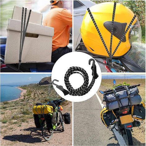 4 piezas de portaequipajes, correa de sujeción, correa para bicicleta, correas de sujeción, motocicleta, equipaje, con ganchos, portaequipajes, correa de sujeción, ajustable para equipaje, equipaje pa (1/4)
