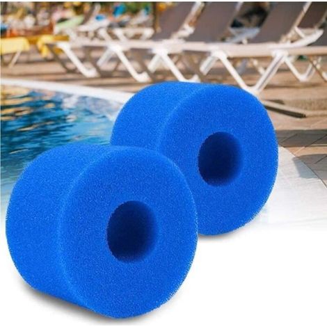 Lot de 2 éponges filtrantes lavables pour filtre Intex Type S1, spa et piscine.