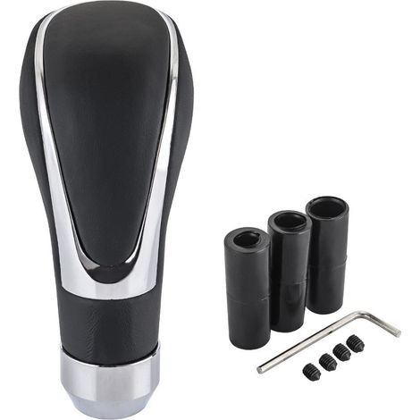 Car Gear Shift Knob, Plastic Gear Shifter Black Universal Car Car Gearshift Lever Head Shifter Adapter Knob Accessory