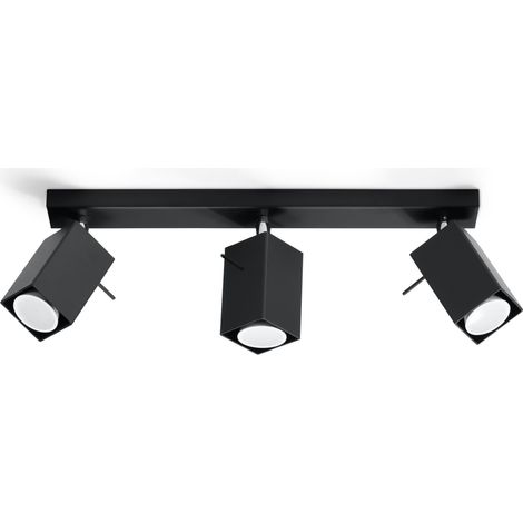 Deckenstrahler Metall Schwarz verstellbar GU10 Wohnzimmer Arbeitszimmer