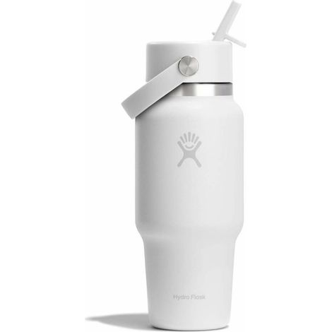 Botella térmica Hydro Flask Wide Flex Straw de 710 ml, color blanco, WT24CFS110 (1/3)