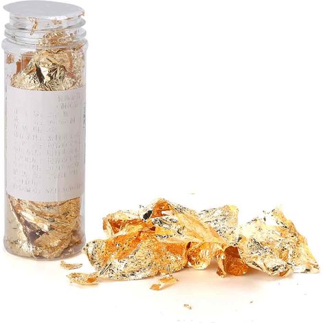 1 Bouteille Paillettes or, Comestibles, Résistant chaleur, Décoration gâteau, Cosmétique (1/5)