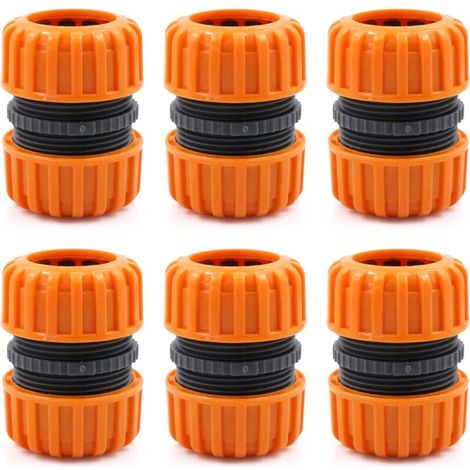 Kit de Réparation Tuyau Arrosage 19 mm – 6 Pièces Sans Outil, Raccordement Rapide, Jaune (1/4)
