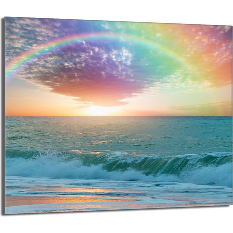 Plaque de protection en verre pour le poêle 60x52 Mer (1/5)