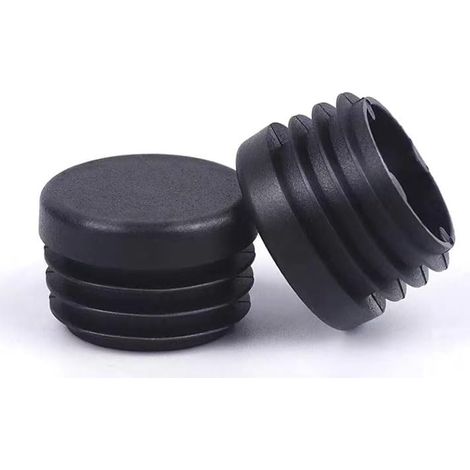 Protections pour pieds de chaise, embouts ronds en plastique noir pour (1/5)