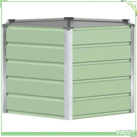 Jardinière / pot de fleurs - FAFEICY - 42018233 - Vert pastel - Acier durable - Forme hexagonale 129 x 129 x 75 cm (1/5)